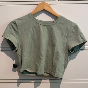 Sage Green TNA Crop Top